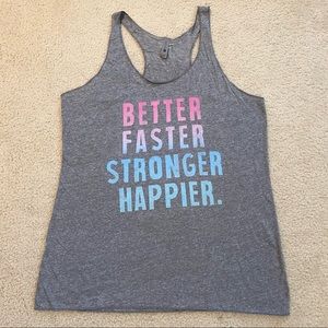 🌙FifthSun Racerback Grey Graphic Tank NWT
